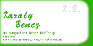 karoly bencz business card